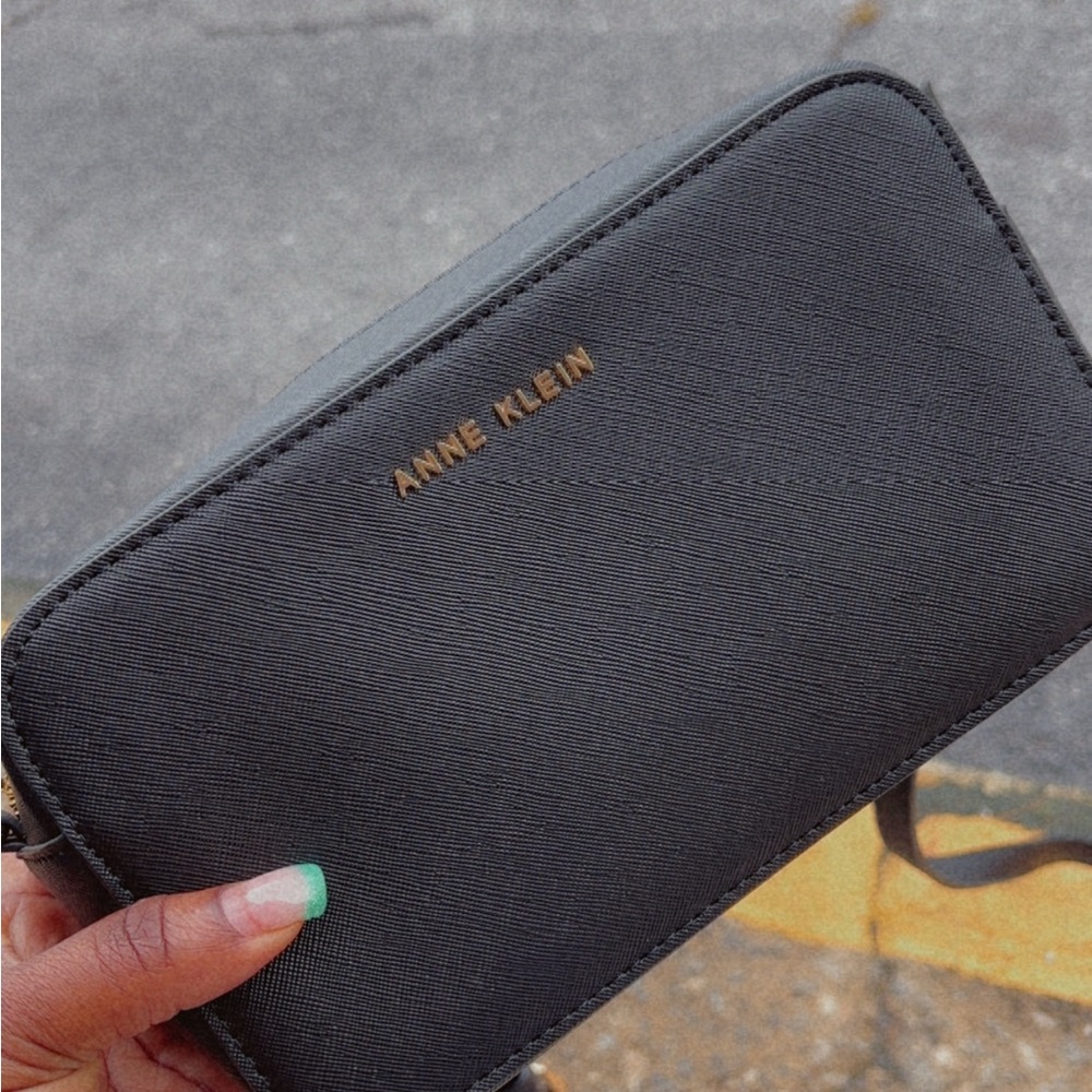 Anne Klein Charcoal Crossbody Bag